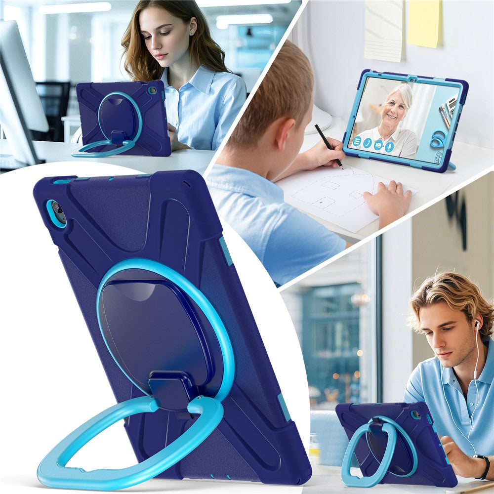 Tabletcover til Samsung Galaxy Tab S10 FE+ SM-X620 / SM-X626B TPU + PC + silikonecover støttefod håndtag greb