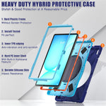 Tabletcover til Samsung Galaxy Tab S10 FE+ SM-X620 / SM-X626B TPU + PC + silikonecover støttefod håndtag greb