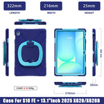 Tabletcover til Samsung Galaxy Tab S10 FE+ SM-X620 / SM-X626B TPU + PC + silikonecover støttefod håndtag greb