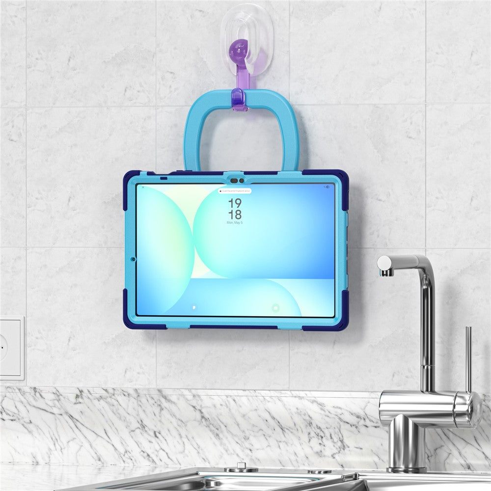 Tabletcover til Samsung Galaxy Tab S10 FE+ SM-X620 / SM-X626B TPU + PC + silikonecover støttefod håndtag greb