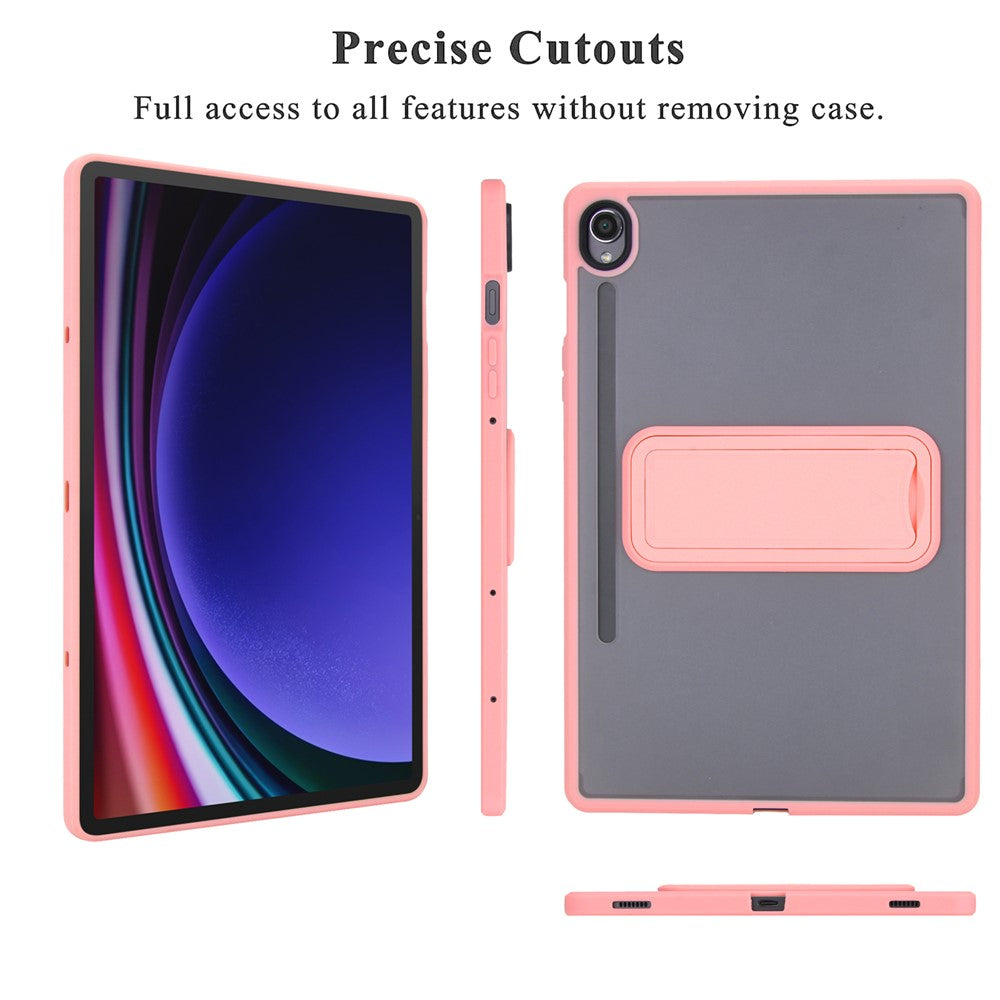 For Samsung Galaxy Tab S10 FE / Tab S9 FE / Tab S9 Case with Kickstand TPU + PC Skin-Touch Tablet Cover