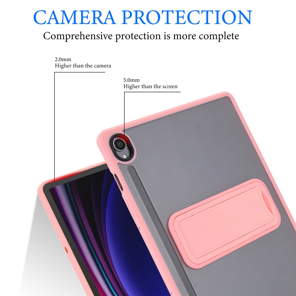 For Samsung Galaxy Tab S10 FE / Tab S9 FE / Tab S9 Case with Kickstand TPU + PC Skin-Touch Tablet Cover