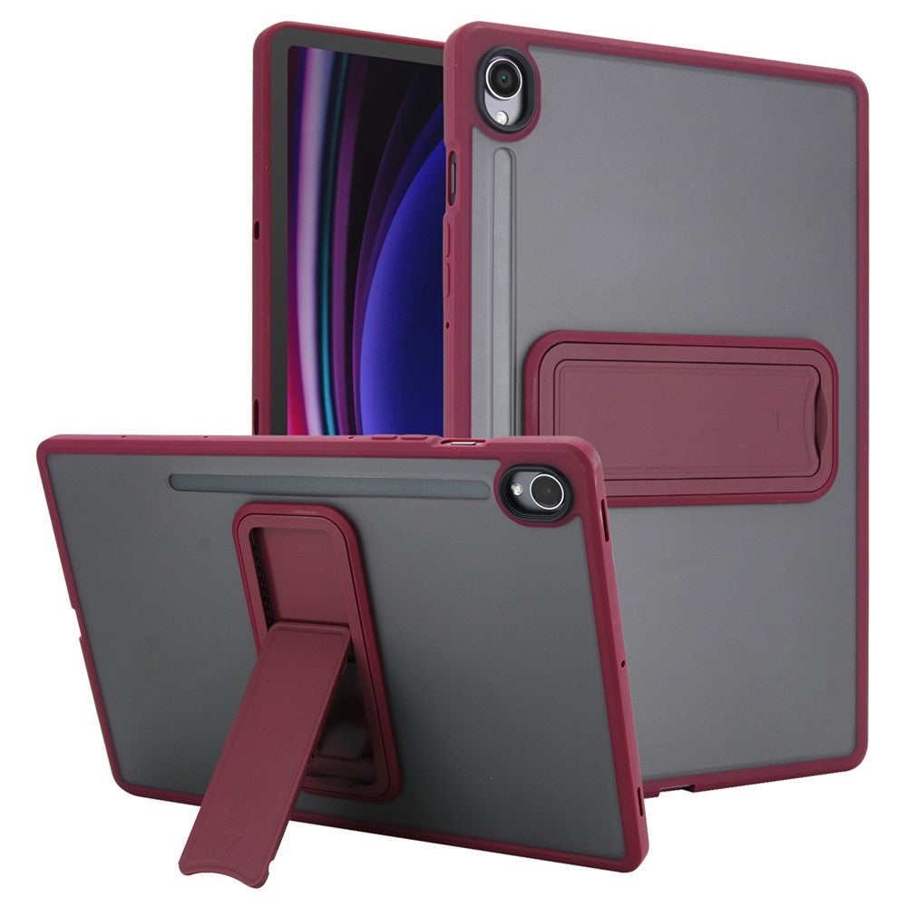 For Samsung Galaxy Tab S10 FE / Tab S9 FE / Tab S9 Case with Kickstand TPU + PC Skin-Touch Tablet Cover