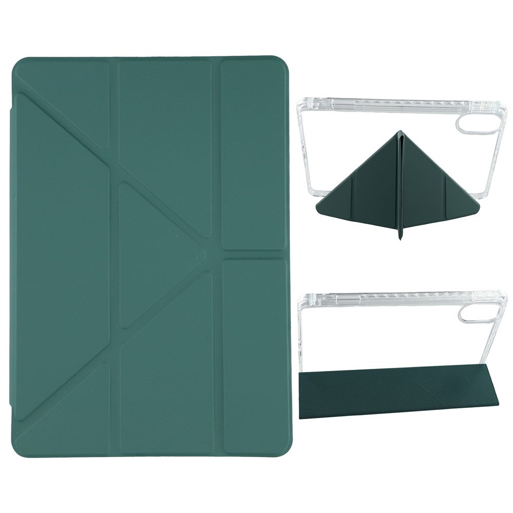 For Xiaomi Redmi Pad 2 11 Case PU Leather Origami Stand Clear Tablet Cover
