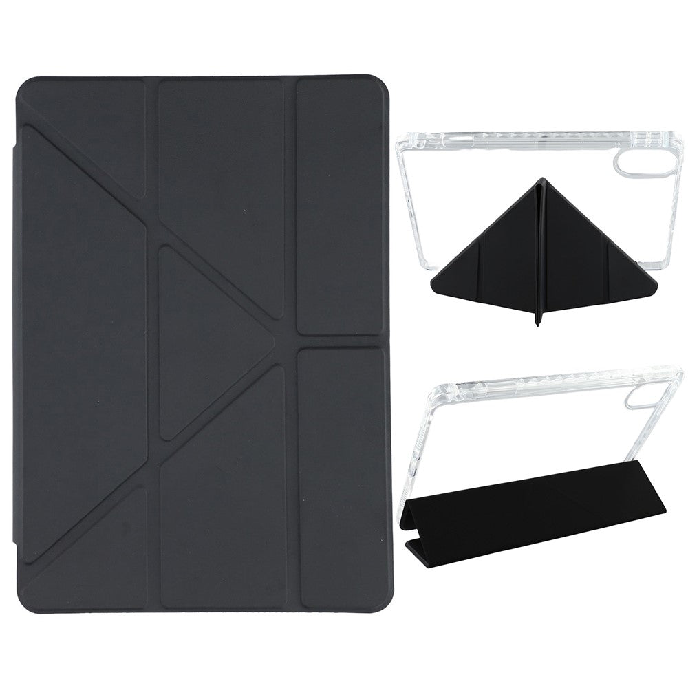 For Xiaomi Redmi Pad 2 11 Case PU Leather Origami Stand Clear Tablet Cover