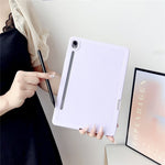 For Samsung Galaxy Tab S9 Case Solid Color TPU Tablet Cover with Pencil Holder