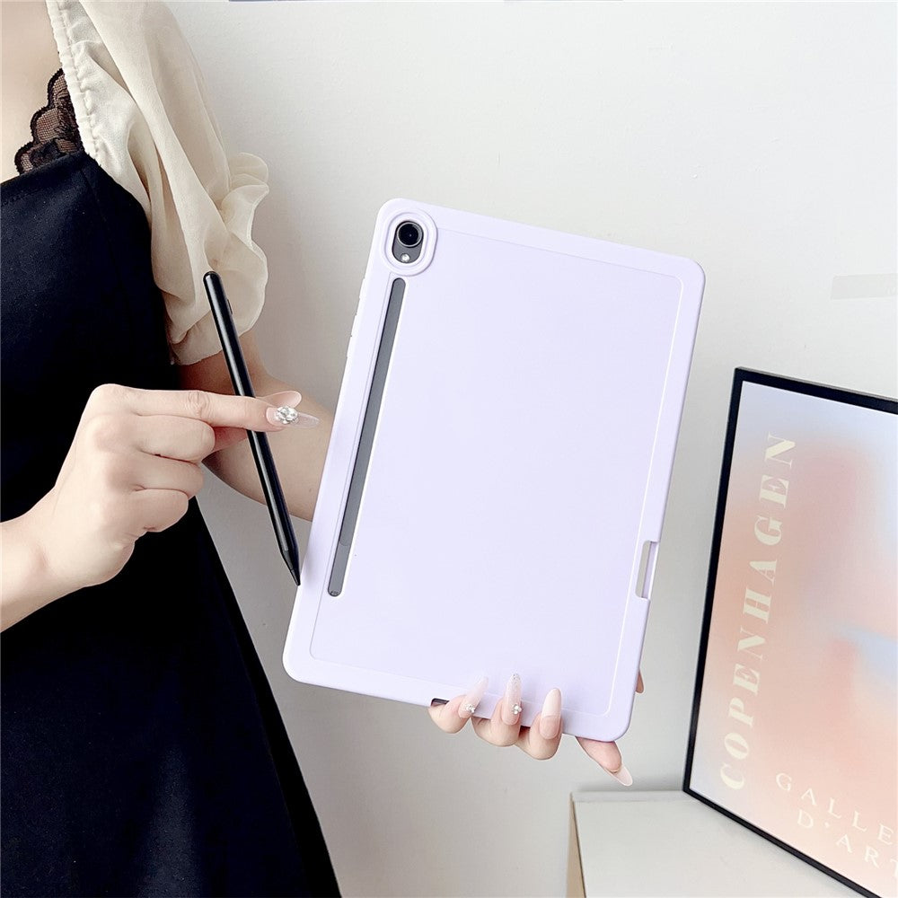 For Samsung Galaxy Tab S9 Case Solid Color TPU Tablet Cover with Pencil Holder