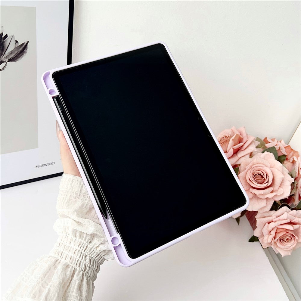 For Samsung Galaxy Tab S9 Case Solid Color TPU Tablet Cover with Pencil Holder
