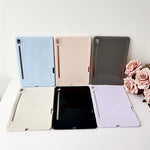 For Samsung Galaxy Tab S9 Case Solid Color TPU Tablet Cover with Pencil Holder