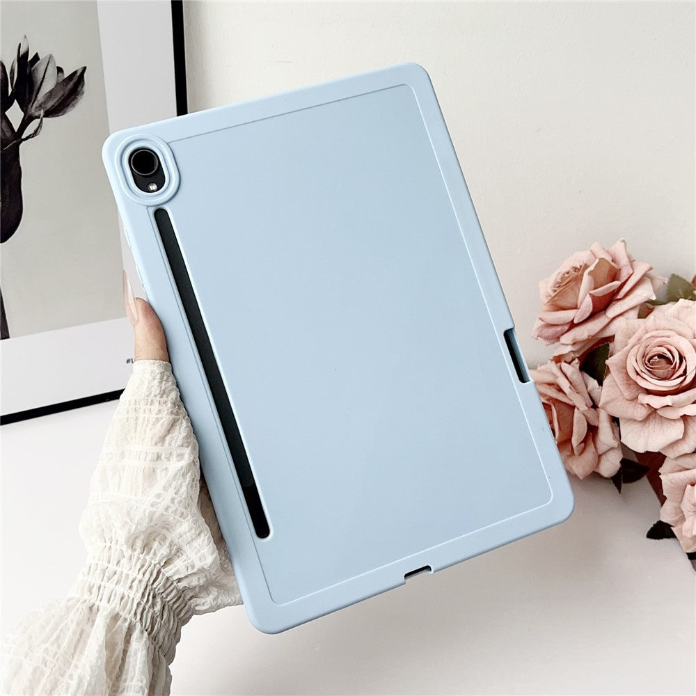 For Samsung Galaxy Tab S9 Case Solid Color TPU Tablet Cover with Pencil Holder