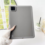 For Xiaomi Pad 6S Pro 12.4 Case Solid Color TPU Tablet Cover with Pencil Holder