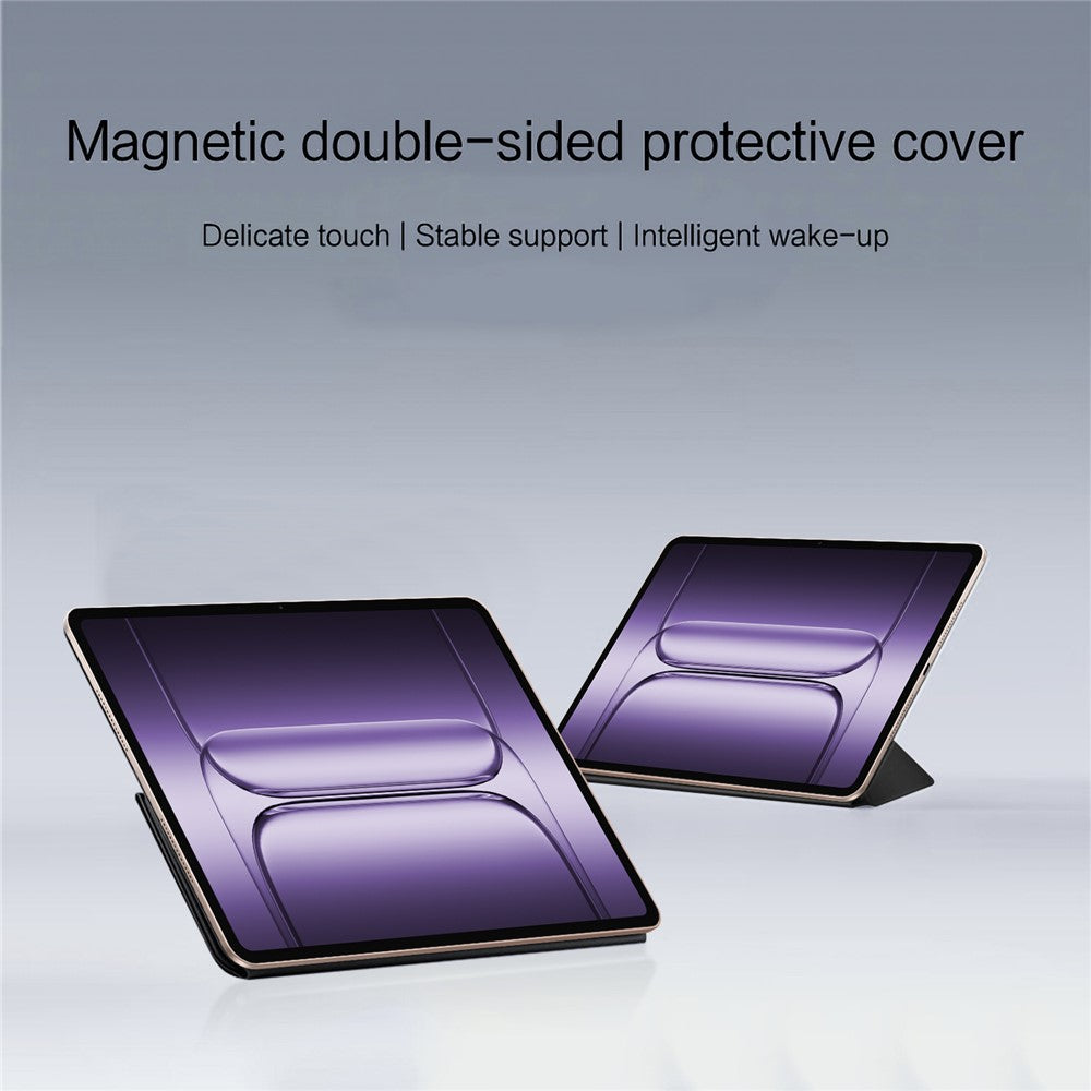 For OnePlus Pad 2 Pro Leather Case Origami Stand Magnetic Tablet Cover Auto Wake / Sleep