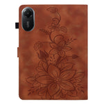 For Xiaomi Redmi Pad 2 11 Case Lily Flower Imprint Card Slots Leather Tablet Cover