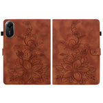 For Xiaomi Redmi Pad 2 11 Case Lily Flower Imprint Card Slots Leather Tablet Cover