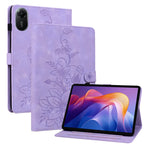 For Xiaomi Redmi Pad 2 11 Case Lily Flower Imprint Card Slots Leather Tablet Cover