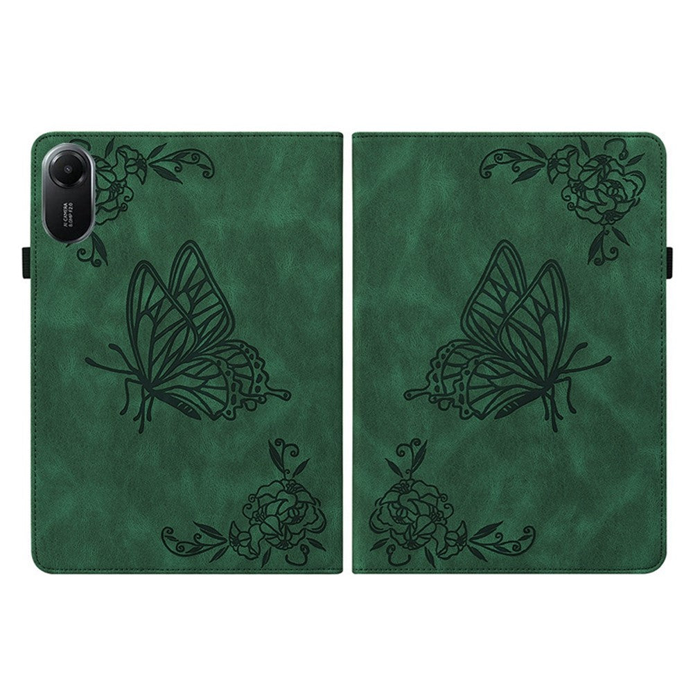 For Xiaomi Redmi Pad 2 11 Case Butterfly Flower Imprint PU Leather Tablet Cover with Card Slots