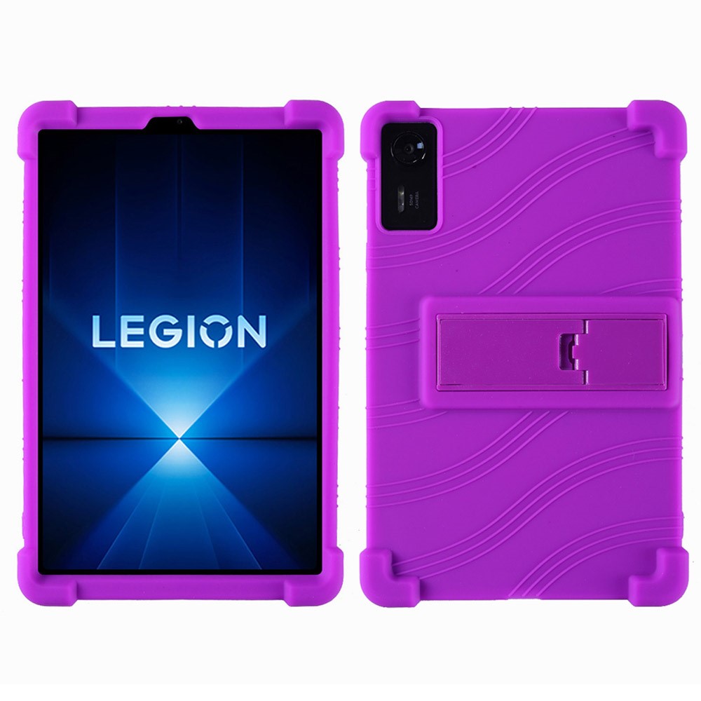 For Lenovo Legion Y700 (2025) Silicone Case with Kickstand Rugged Protective Cover