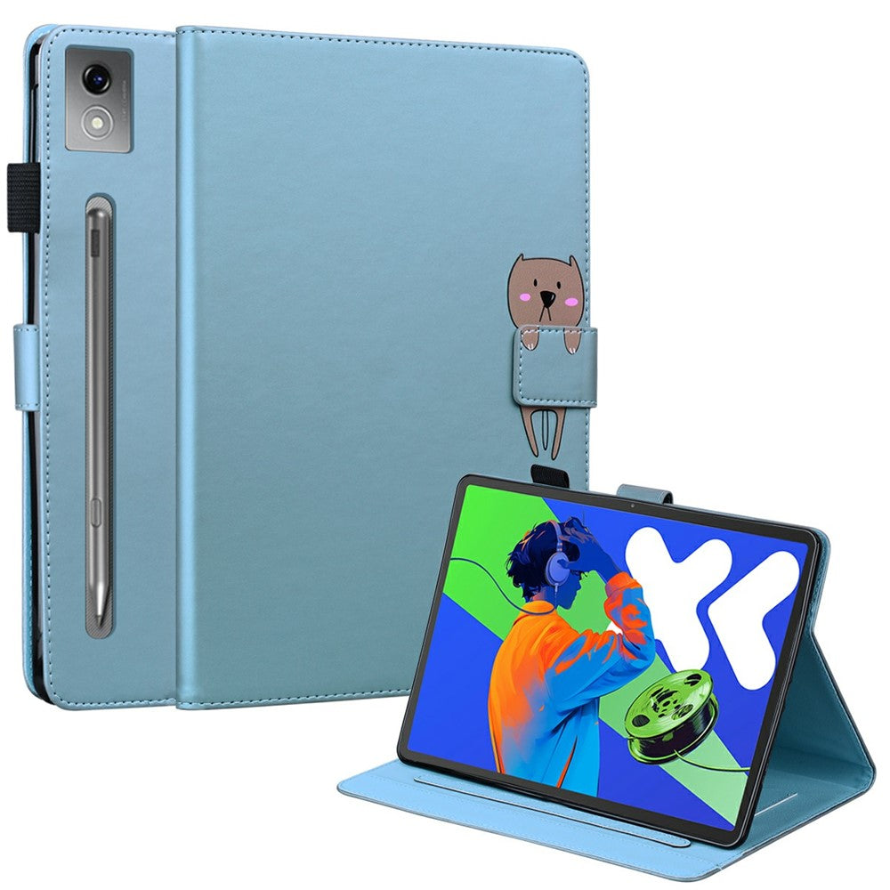 For Lenovo Xiaoxin Pad Pro 12.7 (2025) Case Tablet Stand Leather Cover Card Slots Animal Pattern