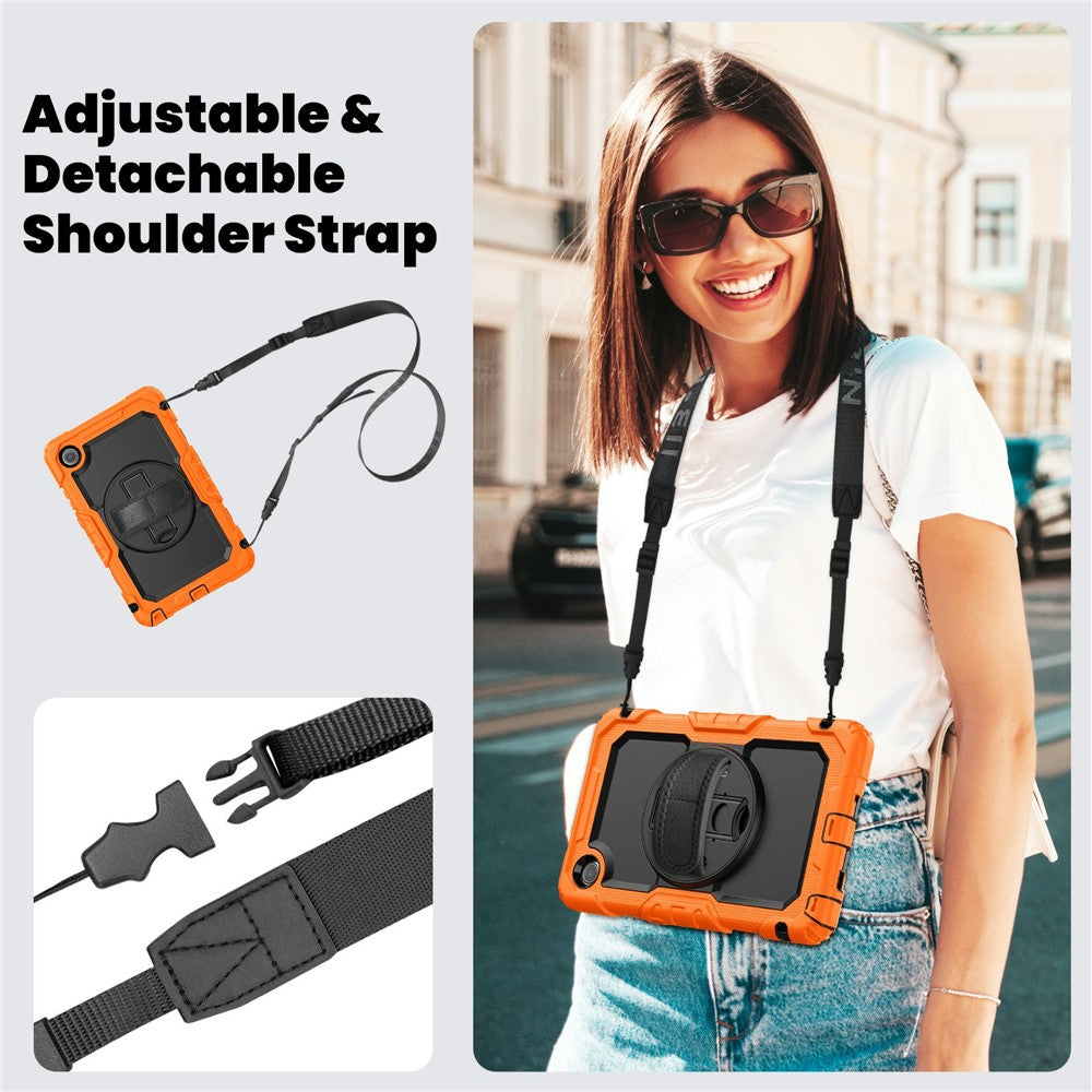 For Lenovo Tab K9 TB305FU Case PC + Silicone Tablet Cover with PET Film and Shoulder Strap