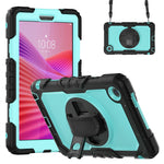 For Lenovo Tab K9 TB305FU Case PC + Silicone Tablet Cover with PET Film and Shoulder Strap