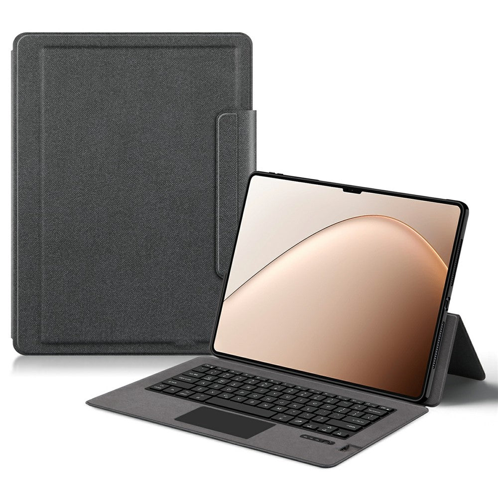 For Xiaomi Pad 7 Ultra Leather Case + Touchpad Bluetooth-Compatible Keyboard (without Backlit)