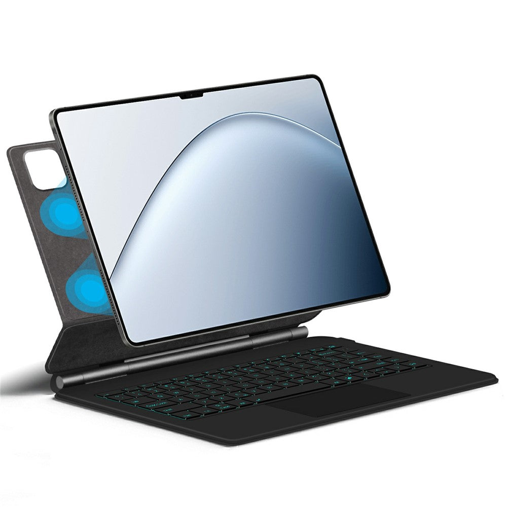 For Xiaomi Pad 7 Ultra Magnetic Floating Bluetooth-Compatible Keyboard (English) + Leather Tablet Case