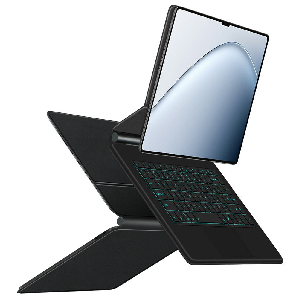 For Xiaomi Pad 7 Ultra Magnetic Floating Bluetooth-Compatible Keyboard (English) + Leather Tablet Case