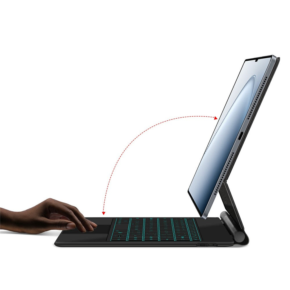 For Xiaomi Pad 7 Ultra Magnetic Floating Bluetooth-Compatible Keyboard (English) + Leather Tablet Case