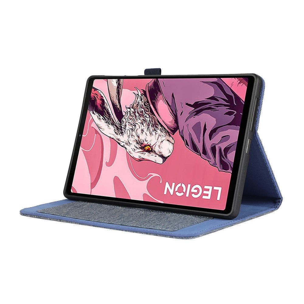For Lenovo Legion Y700 Gen 4 Case with Stand Card Holder Cloth Texture Leather Tablet Cover