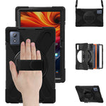 For Lenovo Tab K11 Plus / Zhaoyang K11 B352FU, TB230XC Kickstand Case TPU PC Silicone Tablet Cover with Shoulder Strap