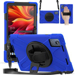 For Lenovo Tab K11 Plus / Zhaoyang K11 B352FU, TB230XC Kickstand Case TPU PC Silicone Tablet Cover with Shoulder Strap