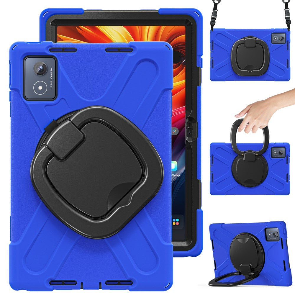 For Lenovo Tab K11 Plus / Zhaoyang K11 B352FU, TB230XC Case with Shoulder Strap TPU + PC + Silicone Kickstand Tablet Cover