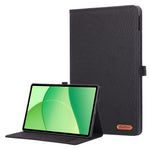 For Oppo Pad SE Case with Stand Card Holder Cloth Texture Leather Tablet Cover