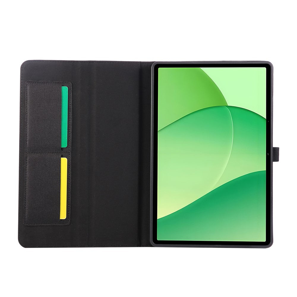 For Oppo Pad SE Case with Stand Card Holder Cloth Texture Leather Tablet Cover