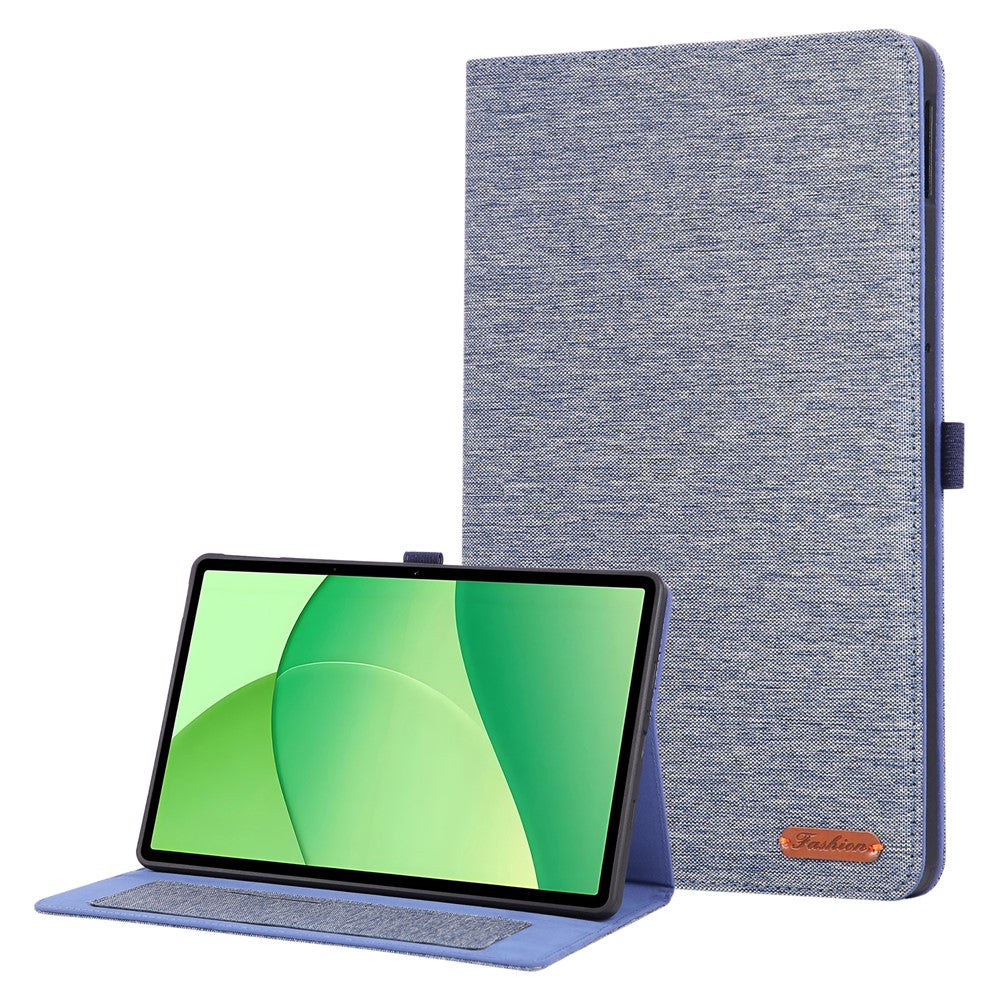 For Oppo Pad SE Case with Stand Card Holder Cloth Texture Leather Tablet Cover