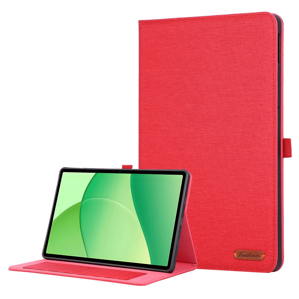 For Oppo Pad SE Case with Stand Card Holder Cloth Texture Leather Tablet Cover