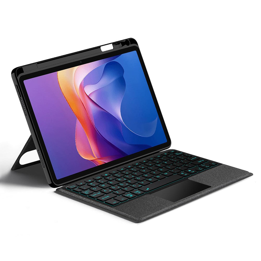 For Xiaomi Redmi Pad 2 11 Leather Case + Bluetooth-Compatible Keyboard with Backlight Trackpad