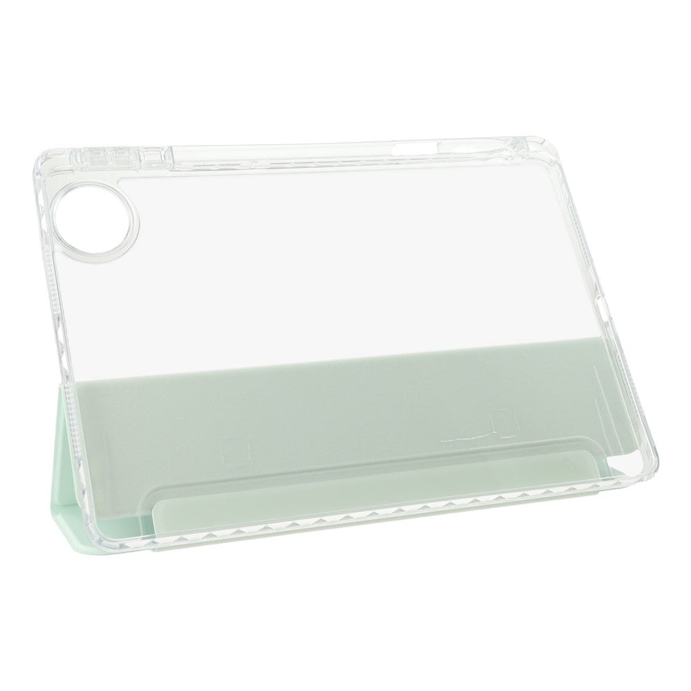 Til Honor Pad 10 Cover Tre-fløjet Stand Læder + TPU + Akryl Klart Bagside Tablet Cover