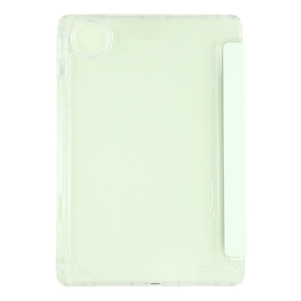 Til Honor Pad 10 Cover Tre-fløjet Stand Læder + TPU + Akryl Klart Bagside Tablet Cover