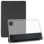 Til Honor Pad 10 Cover Tre-fløjet Stand Læder + TPU + Akryl Klart Bagside Tablet Cover