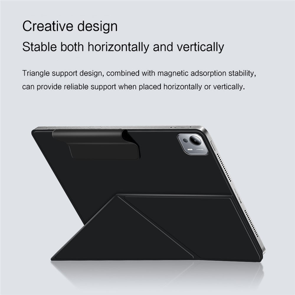 For Xiaomi Pad 7S Pro 12.5 Leather Case Origami Stand Magnetic Tablet Cover Auto Wake / Sleep