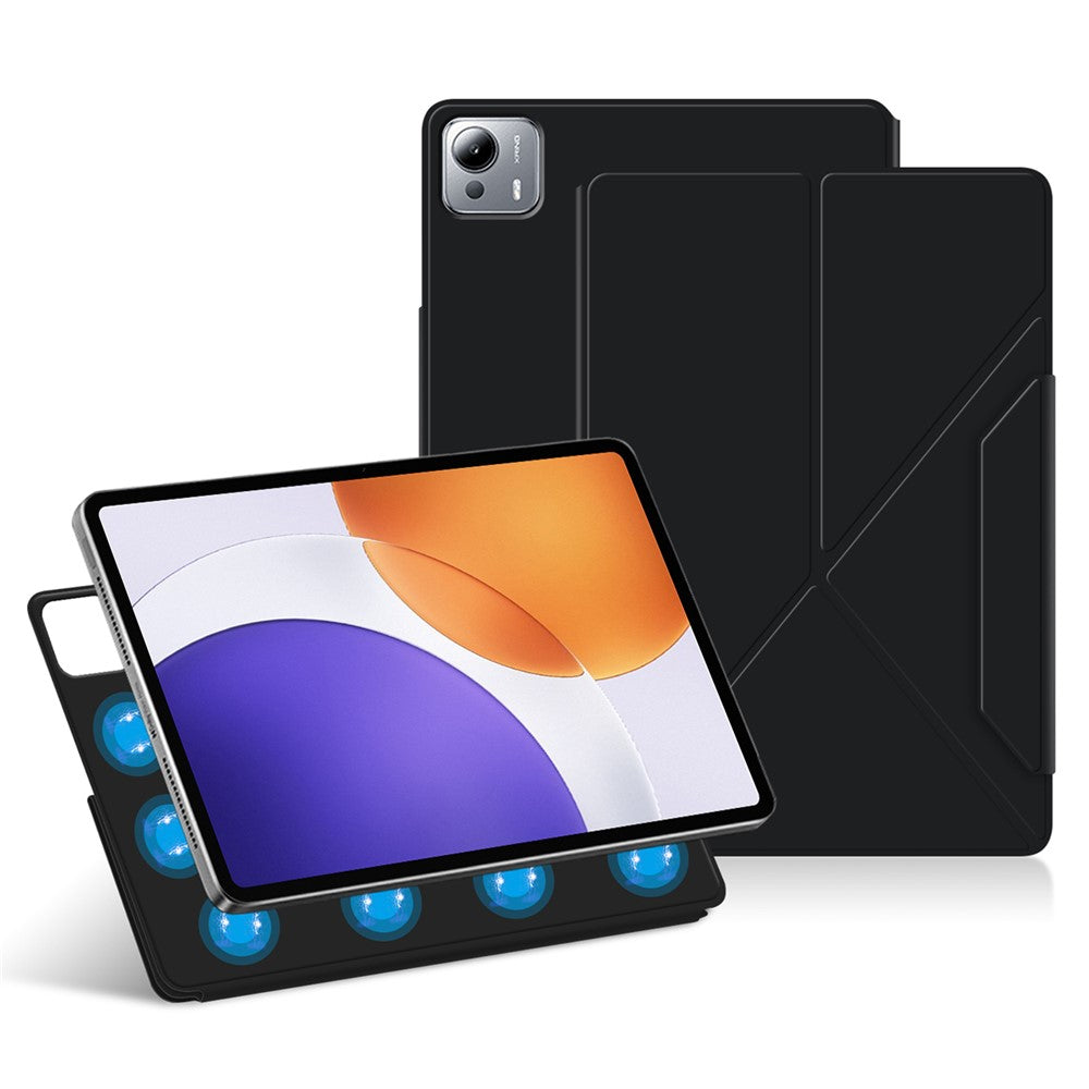 For Xiaomi Pad 7S Pro 12.5 Leather Case Origami Stand Magnetic Tablet Cover Auto Wake / Sleep