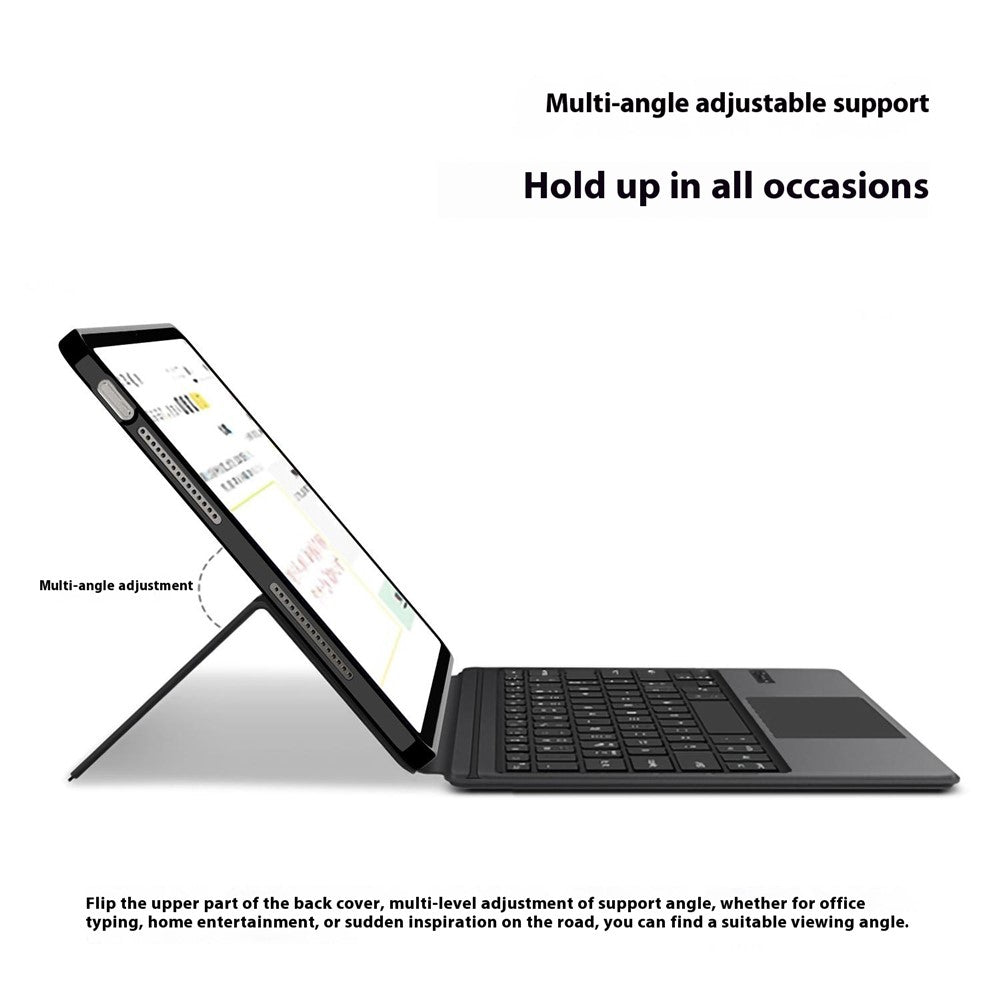 For Xiaomi Pad 7S Pro 12.5 Leather Case + Touchpad Bluetooth-Compatible Keyboard (without Backlit)