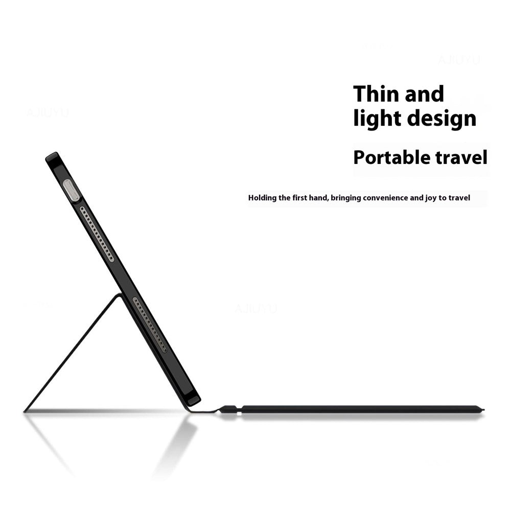 For Xiaomi Pad 7S Pro 12.5 Leather Case + Touchpad Bluetooth-Compatible Keyboard (without Backlit)