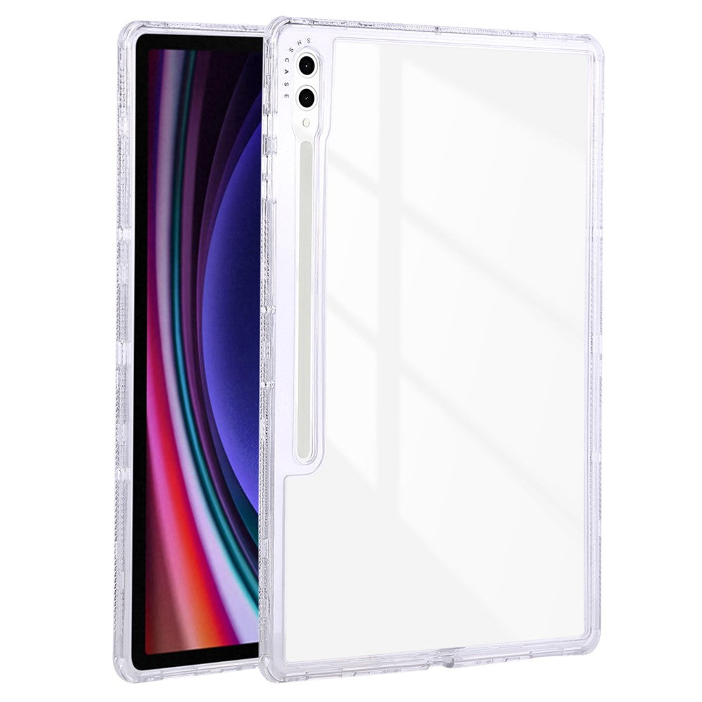 For Samsung Galaxy Tab S9 Ultra Clear Case 3-in-1 PC + TPU Shockproof Tablet Cover
