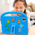 For Honor Pad 10 Kickstand Case Cartoon Design Anti-Drop EVA+PC Tablet Cover with Strap for Kids