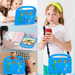 For Honor Pad 10 Kickstand Case Cartoon Design Anti-Drop EVA+PC Tablet Cover with Strap for Kids