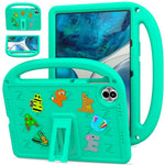 For Honor Pad 10 Kickstand Case Cartoon Design Anti-Drop EVA+PC Tablet Cover with Strap for Kids