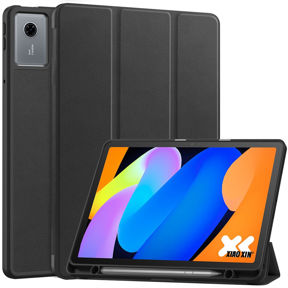 Lenovo Tab K11 Gen 2 / Idea Tab / Xiaoxin Pad 11 2025 Stativfodral Stötdämpande Läder Surfplatta Fodral med Pennfack