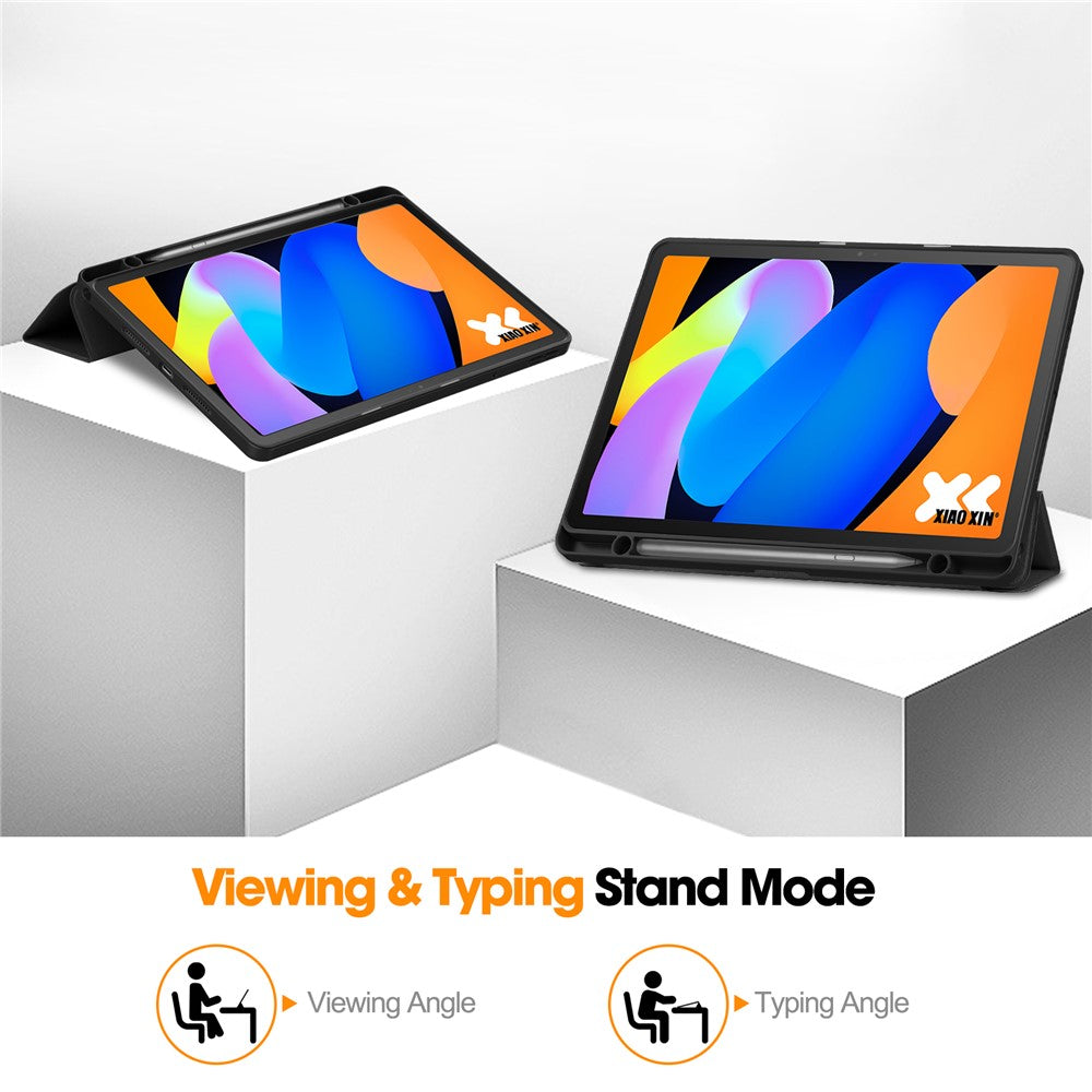 Lenovo Tab K11 Gen 2 / Idea Tab / Xiaoxin Pad 11 2025 Stativfodral Stötdämpande Läder Surfplatta Fodral med Pennfack